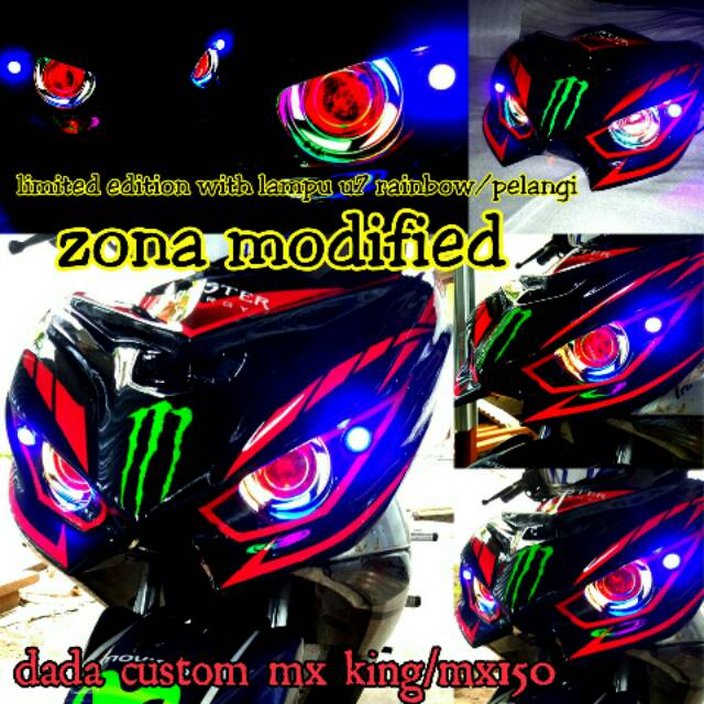 Dada Custom Mx King Limited Edition Lampu U7 Rainbow Pelangi Shopee Indonesia