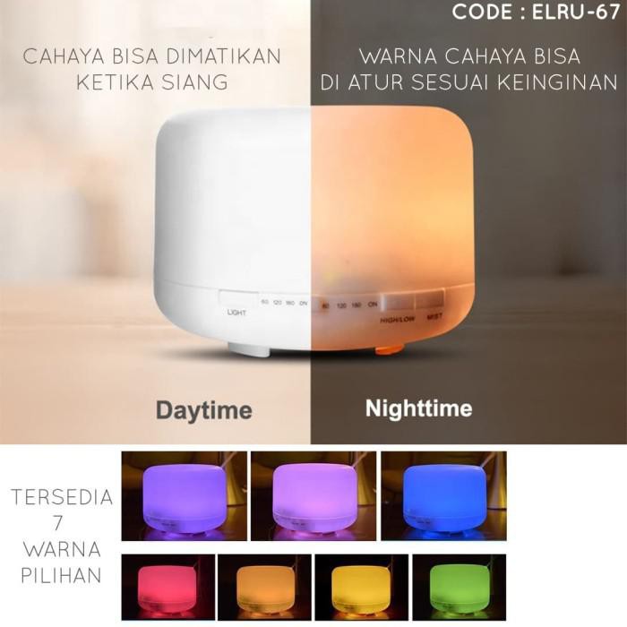 HUMIDIFIER REMOTE TRANSPARANT aroma difuser pelembab udara LED kekinian