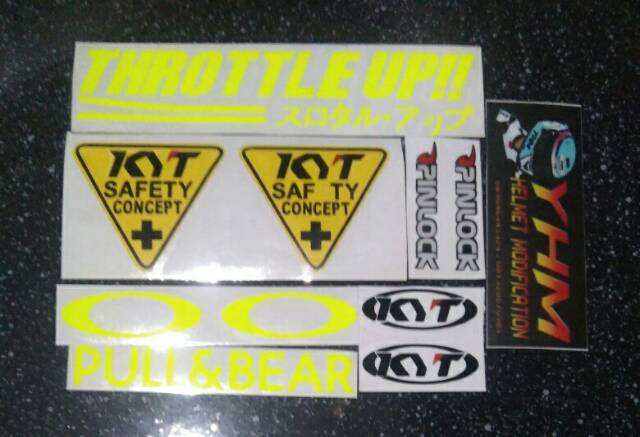 Sticker Set visor Arai Agv Kyt Shoei Ink Zeus Kbc Nolan RSV Dll