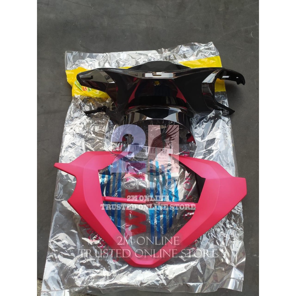 Mm Batok Depan Vario 150 2018 Hitam Garnish Merah Doff Merk WIN