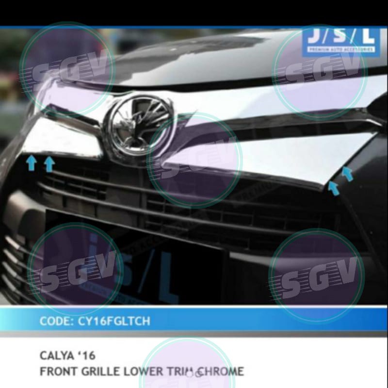 SGV List grill bawah mobil calya  jsl