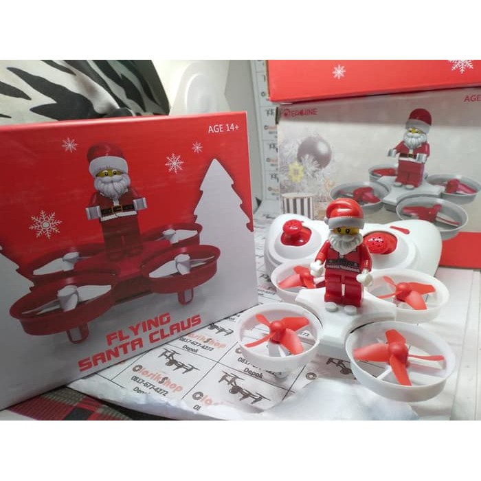 Drone Minion - Box Drone Mini - Helikopter Rc Eachine E011 C Flying Santa Claus Christmas Ada Suara