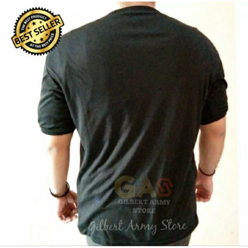 GILBERT ARMY STORE-Kaos Glock Gambar Hitam Army-Grosir Kaos Militer TNI-Kaos Daleman TNI ARMY