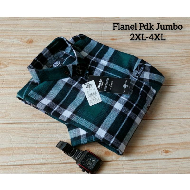 kemeja flanel lengan pendek jumbo pria original / kemeja flanel  lengan pendek big size XXL-XXX