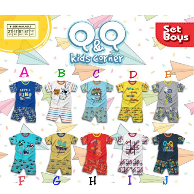 Setelan kaos Anak laki Q Q usia 2 7 thn setelan baju anak Setelan kaos Anak laki Q Q usia 2 7 thn setelan baju anak