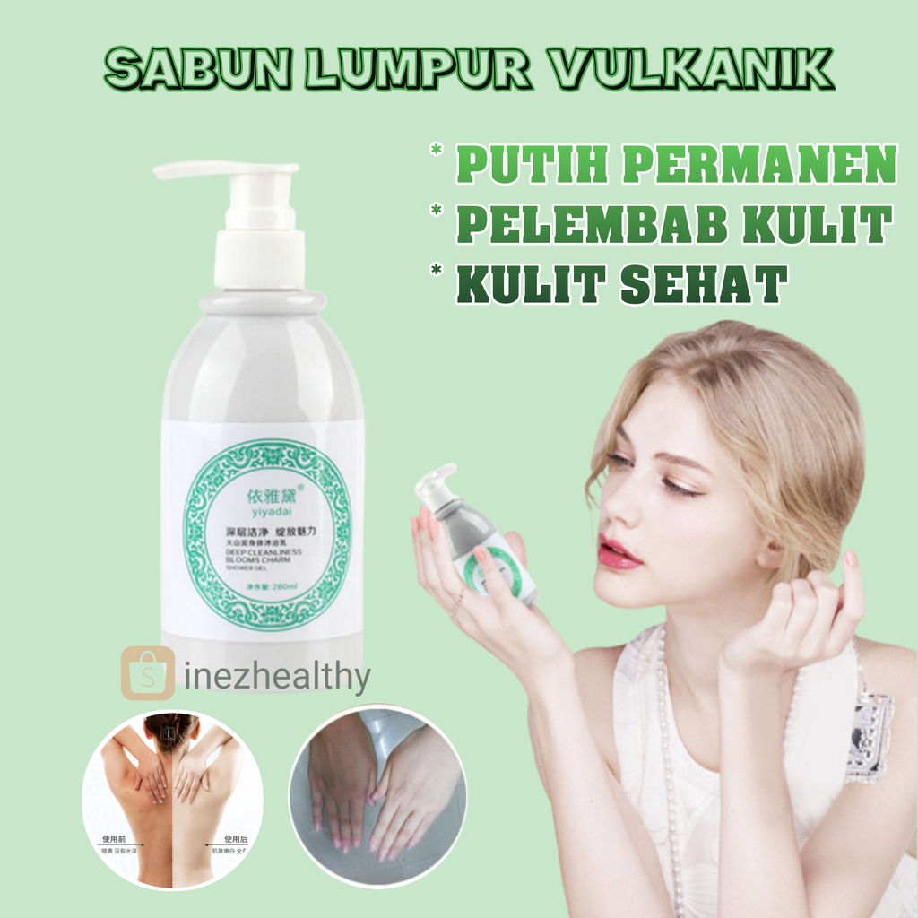 Sabun Pemutih Lumpur Vulkanik | Yiyadai Mud Bath Soap Volcano Whitening Original | Pemutih Badan Instant