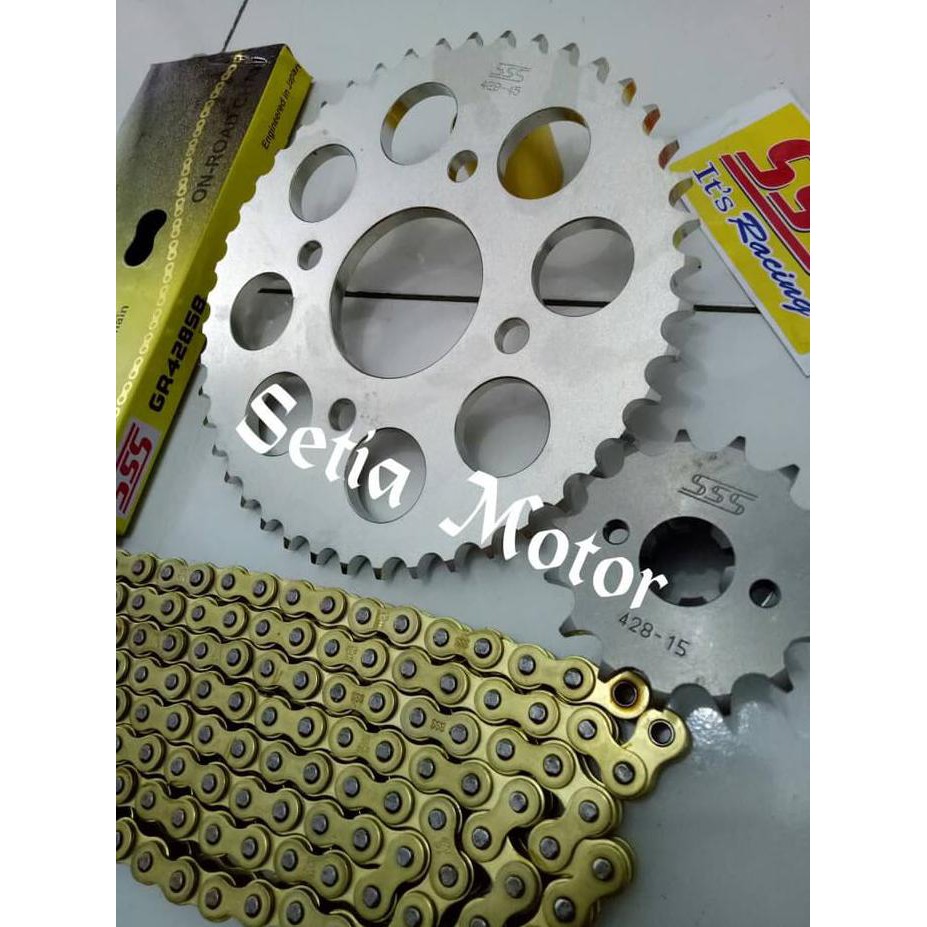 Gear / Gir Sss 428 Rantai Set Motor All New Cb150R, Cbr 150 Facelift Produk Baru