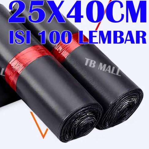 

Plastik Packing Polymailer LDPE 25X40CM Hitam EKONOMIS Isi 100PCS