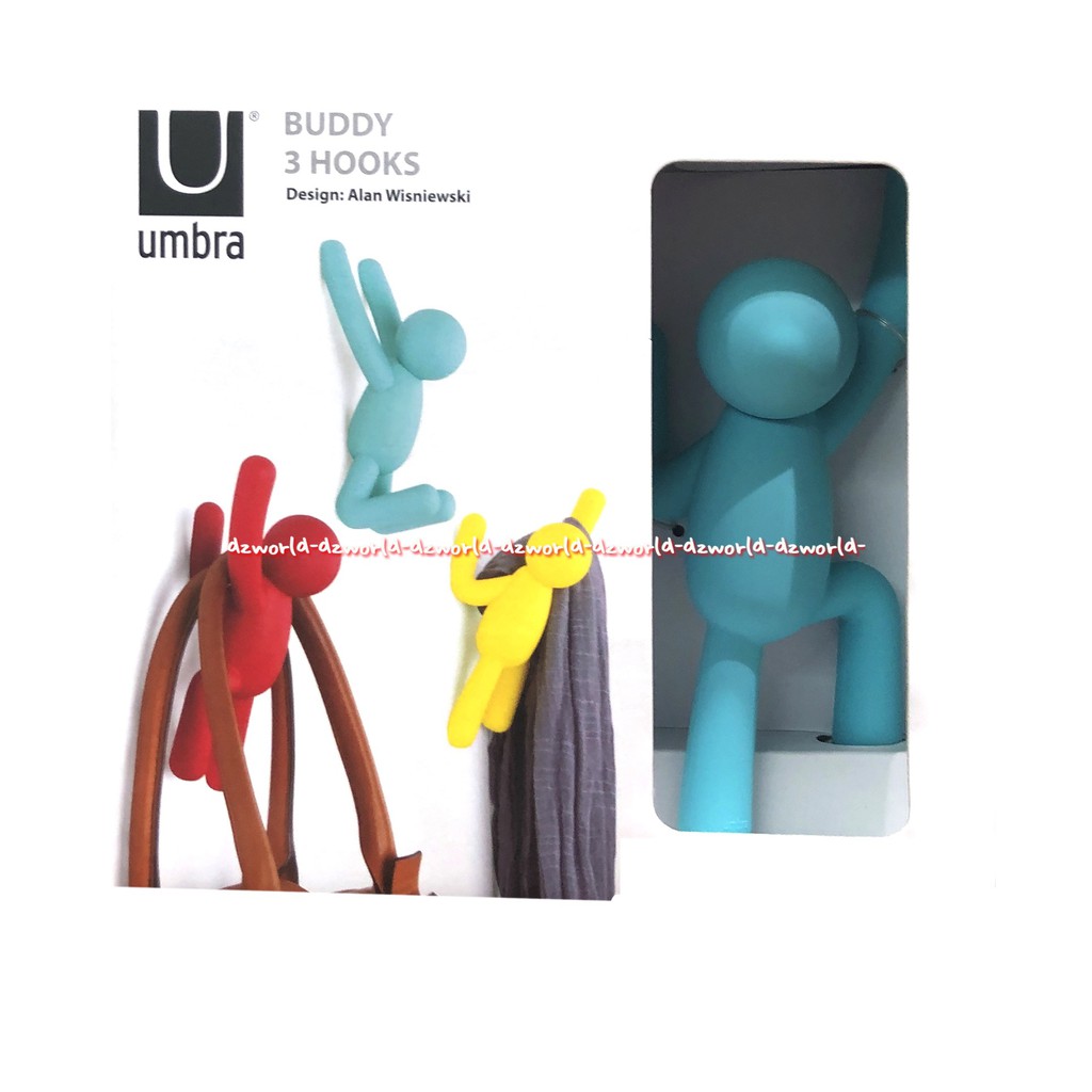 Umbra Buddy 3hooks Alat Gantung Tas Baju Model Lucu Unik People