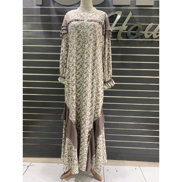 Baju Dress Luna Hijab Motif Terbaru