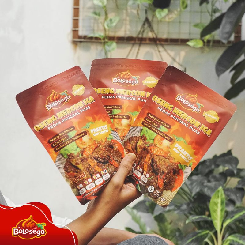 BERGARANSI! COMBO HEMAT 3 (3 PACK OSENG MERCON). FULL DAGING IGA. @200 GRAM! BOLOSEGO