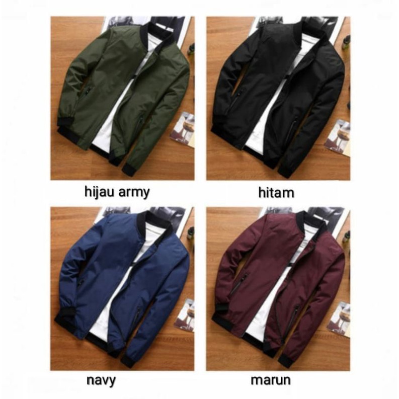 jaket bomber pria kasual/jaket pria kain jn