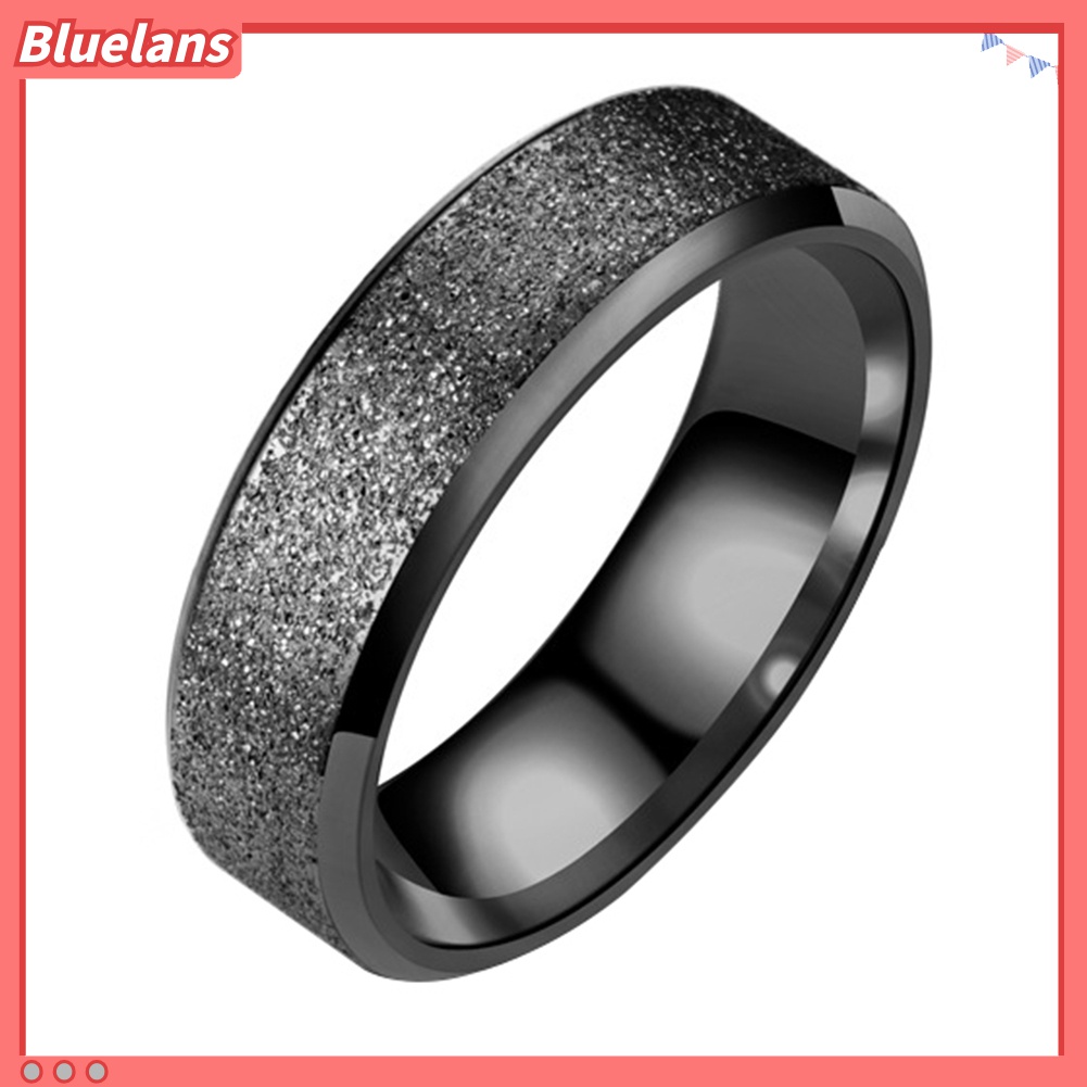 Cincin Jari Model Double Beveled Frosted Untuk Pria Dan Wanita