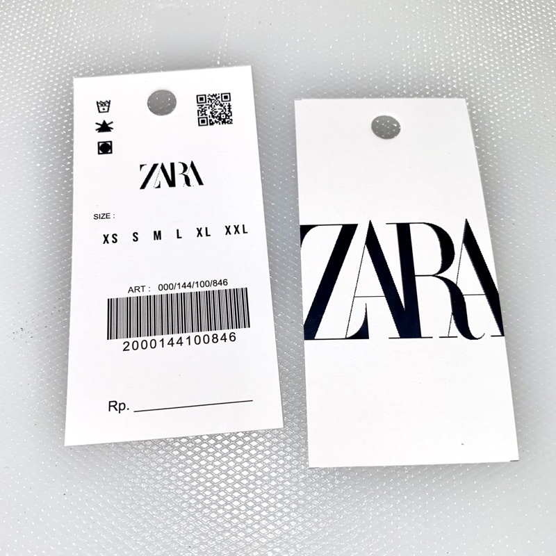 

HANGTAG ZARA // CUSTOM HANGTAG 4x8cm // CETAK HANGTAG ZARA // HANGTAG BRANDED