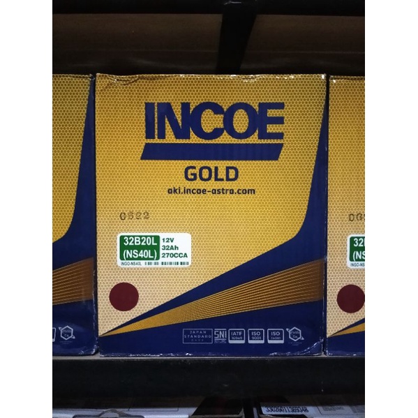 Aki Mobil Incoe NS40L Gold Agya Ayla Jazz