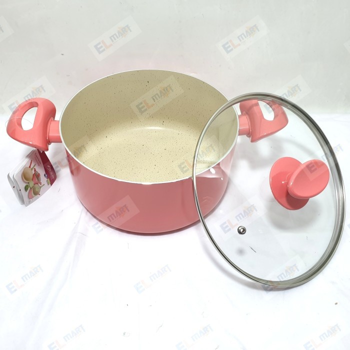 KIRIN Panci Marble Sauce Stock  Pot Tenun 24cm  Dutch Oven Stock Pot 24 cm