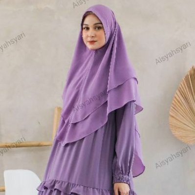 Khimar Ayana Ceruti syar'i instan 2 layer premium babydoll ceruty jumbo jilbab instan kerudung Cerut