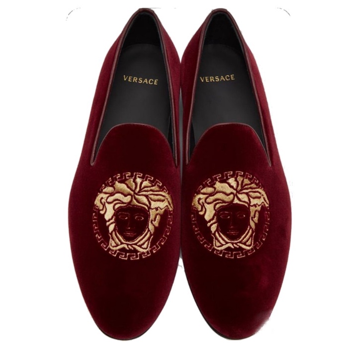 SEPATU VERSACE PRIA SLIP ON SEPATU SANTAI