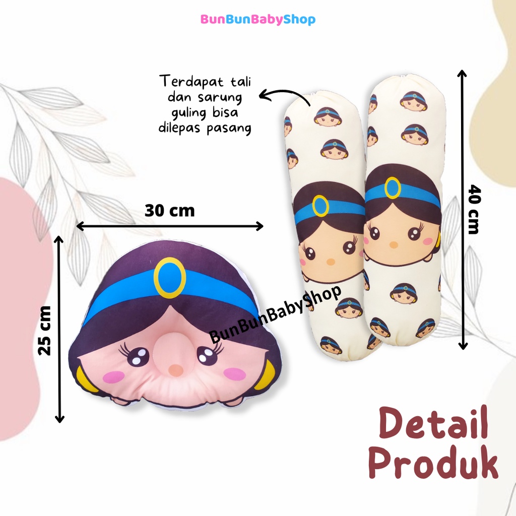 Set Bantal Guling Bayi 3in1 Karakter Laki Perempuan Anti Peyang Peang Perlengkapan Baru Lahir Peralatan Kamar Tidur Baby New Born Motif Unisex Bunbunbabyshop