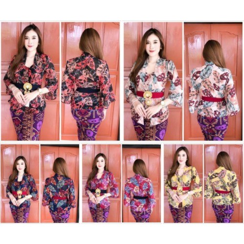 KEBAYA BALI SIFON PRINT / KEBAYA SIFON LENGAN LONCENG