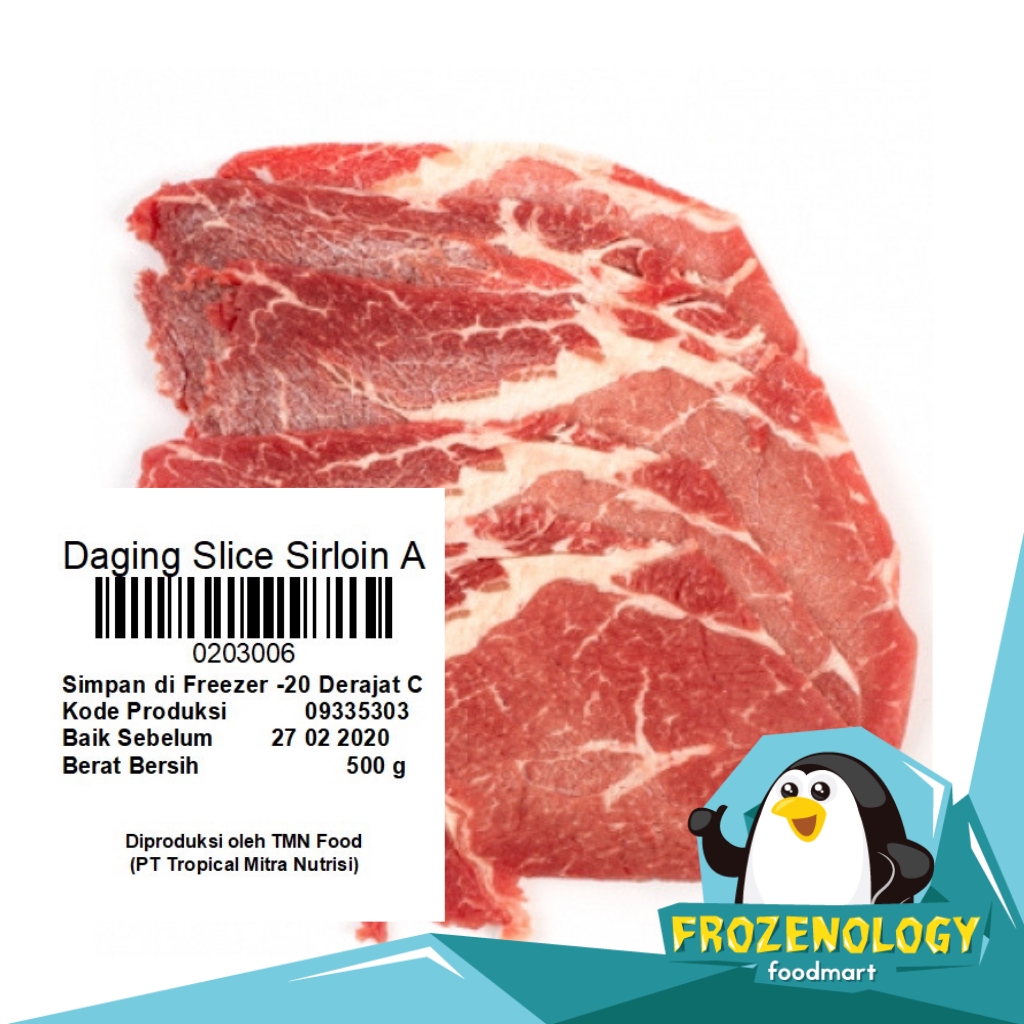 

Sirloin Slice Beef Bifuyaki Yakiniku Shabu Sukiyaki Daging Slice Siap Kirim