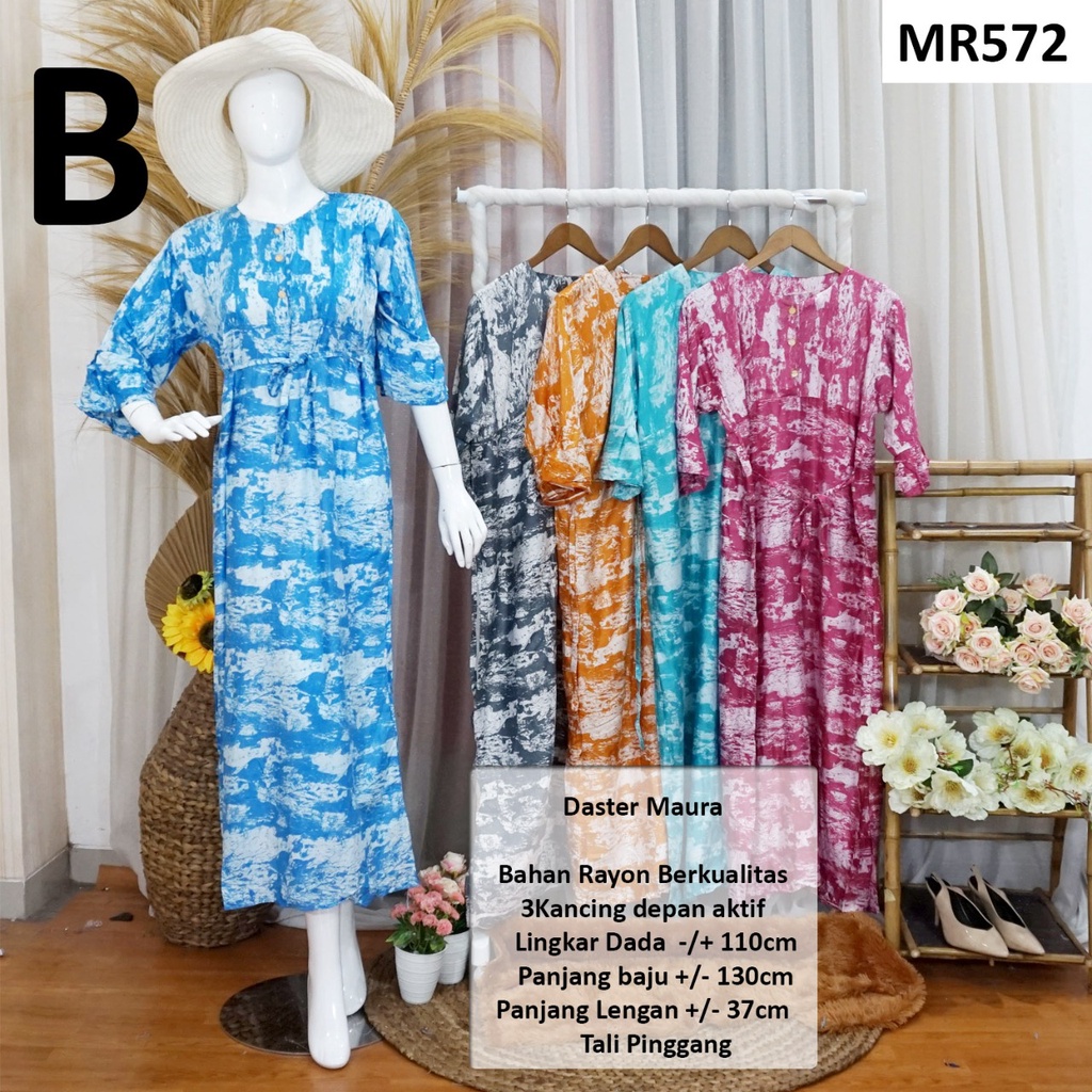 DASTER MAURA + AINA TERBARU Longdress, Lengan raglan 3/4 size fit to XL MR #dastermurah #homedress #daster terkini-MR.572