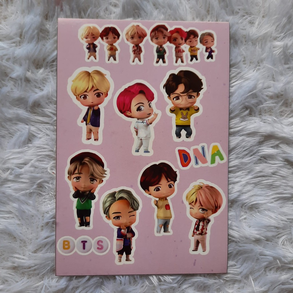 STICKER BANGTAN DNA TINY TAN NAMJOON SEOKJIN JHOPE SUGA JIMIN TAEHYUNG JUNGKOOK