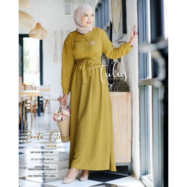 REVITA DRESS BY TULUS SIGNATURE (DRESS MUSLIMAH POLOS) Dress polos muslimah