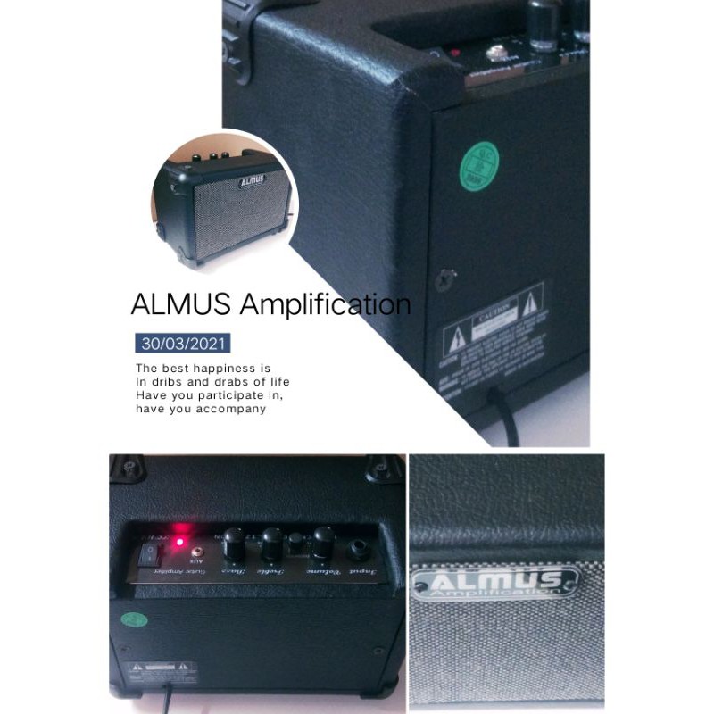 AMPLI GITAR ALMUS mini Distorsi dua input