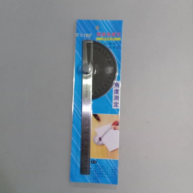 

+++++] Protactor busur derajat stainless alat ukur sudut penggaris sudut