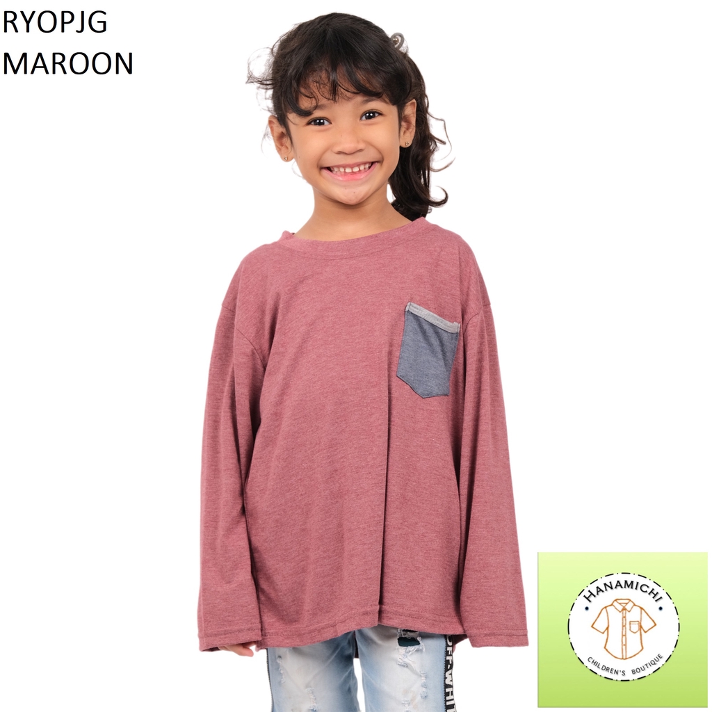 Hanamichi RYOPJG Baju T Shirt Kaos Anak Basic Murah Lengan Panjang