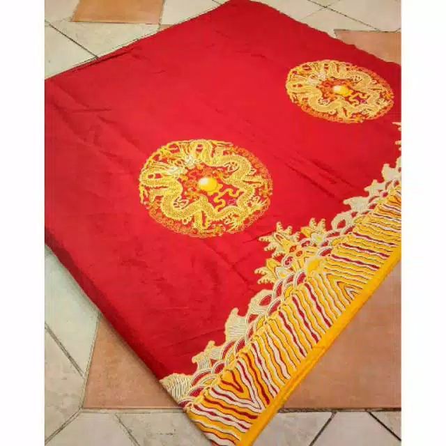 Kain Batik Solo Motif Naga Bulat Dasar Merah ( LIMITED EDITION )