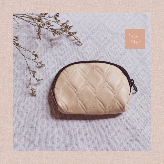 Dompet Koin Polos | Mini Coin Wallet | Motif Zigzag Diamond | Yurashop