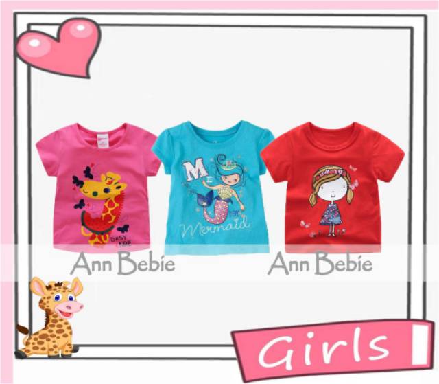 Kaos Anak Perempuan 3in1 AnnBebie (3pilihan)