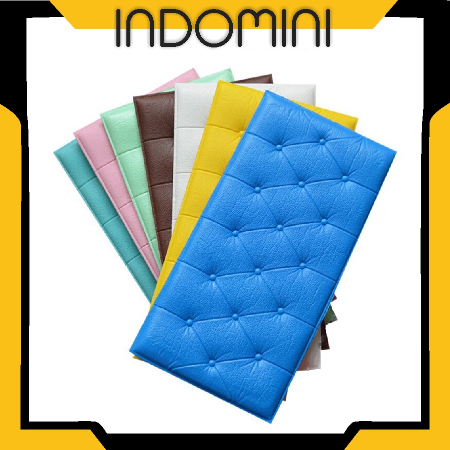 INDOMINI Wallpaper 3D Foam Headboard Bed Wall Stiker Wallfoam Dinding 3D Walpaper Foam Dekorasi Rumah R783