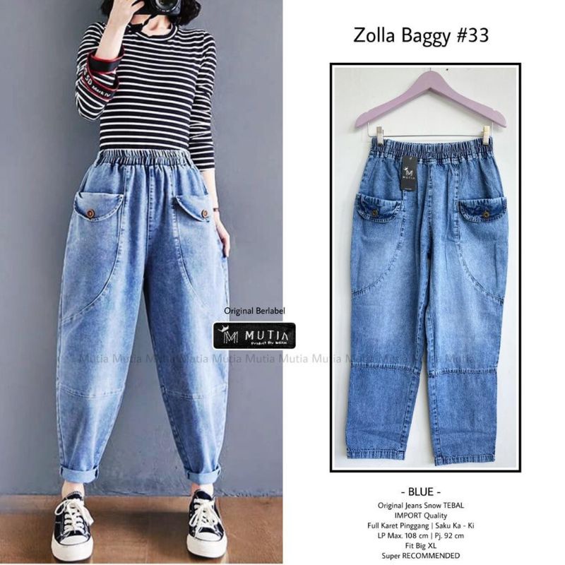 donnaruma baggy jeans / celana panjang jeans wanita super premium model kekinian