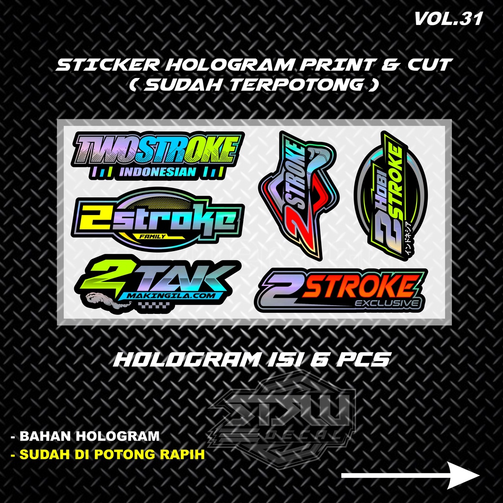 Sticker Print cutt Pack Stiker racing stiker motor Stiker Hologram