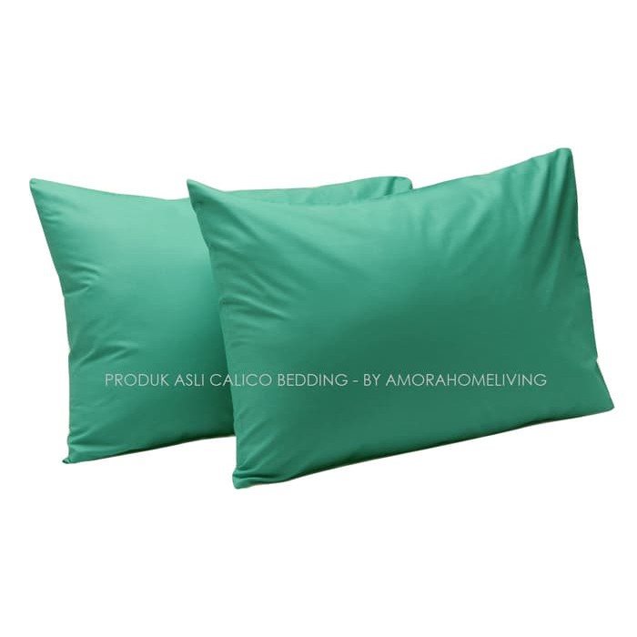 Sarung bantal standar CALICO Green Turkish 2pcs