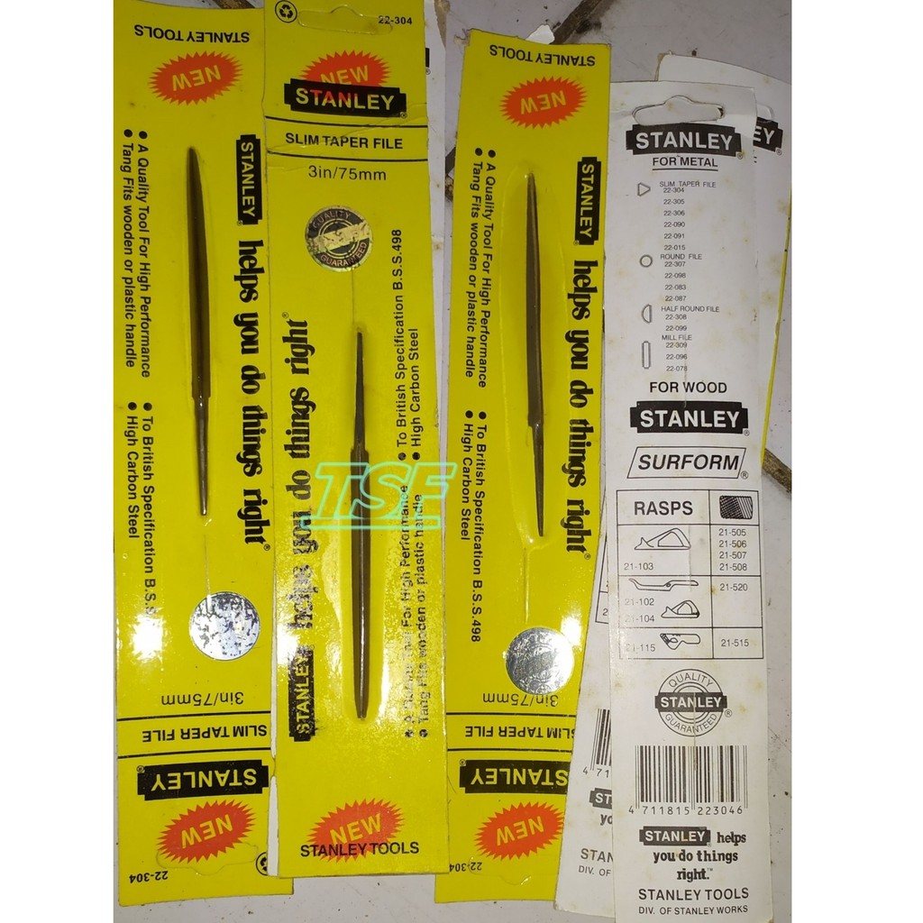 

Kikir Stanley / Slim Taper File 3in/75mm / Mata Tajam