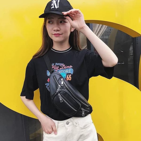 Tas Wanita  Tas Pinggang Selempang Kulit Wanita Waist Bag Fashion Import WB-01  Murah