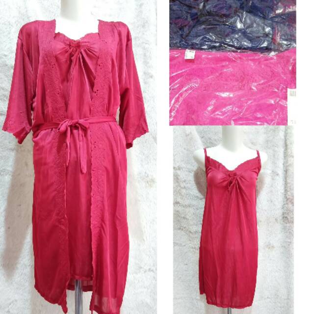 Kimono satin-lingerie import-baju tidur mewah-underware murah-gaun malam-babydoll