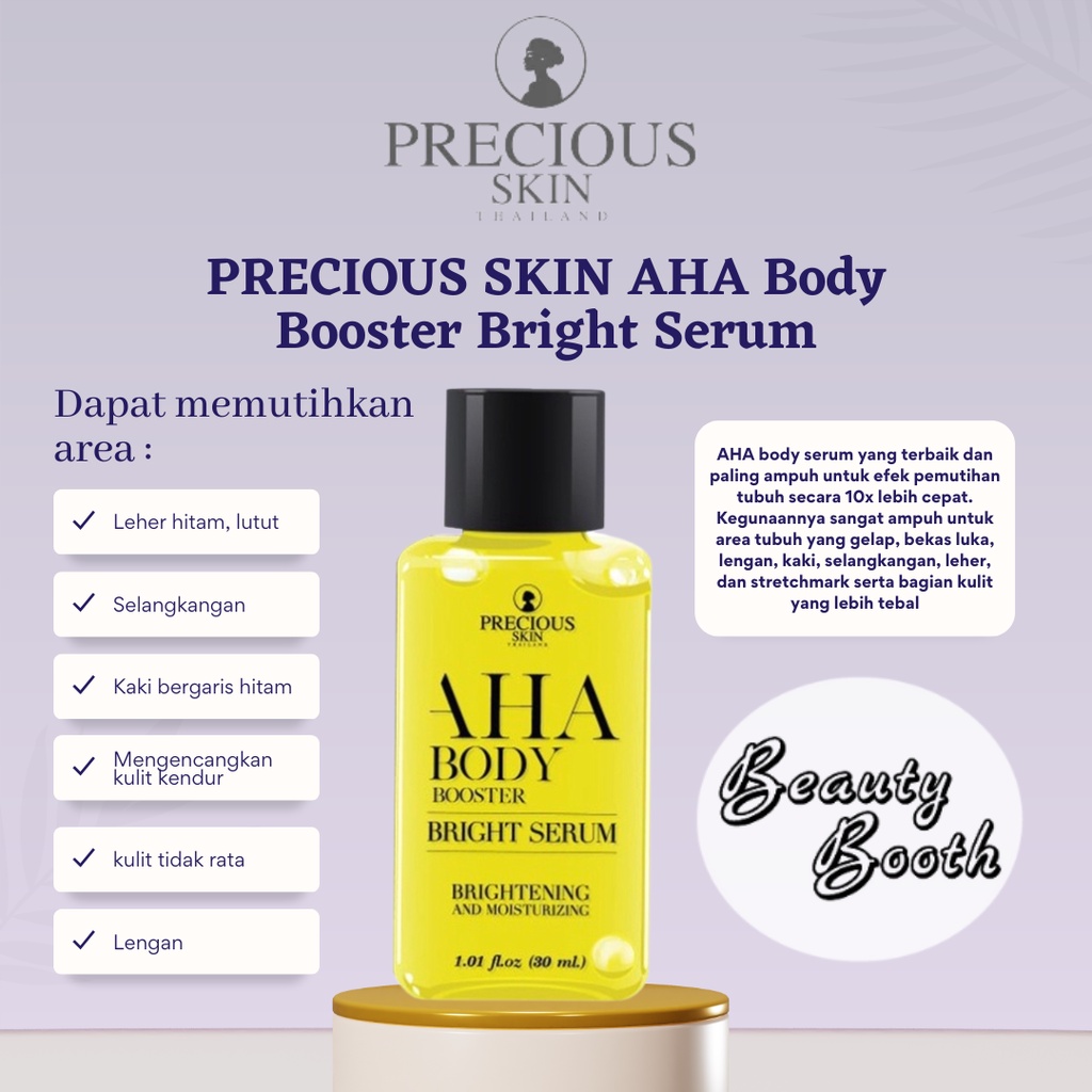 PRECIOUS SKIN AHA Body Booster Bright Serum - Serum Pemutih Mimi AHA