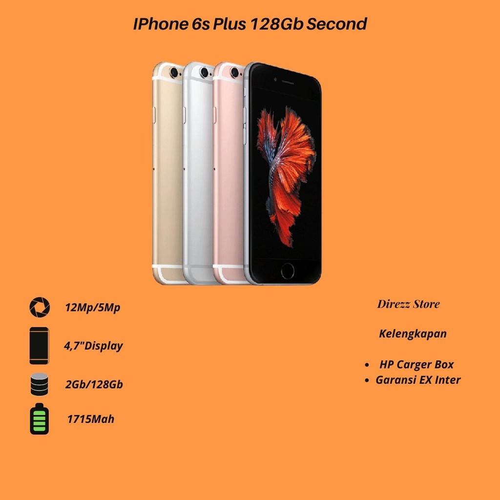 Iphone 6s plus 128Gb Second Mulus | Shopee Indonesia