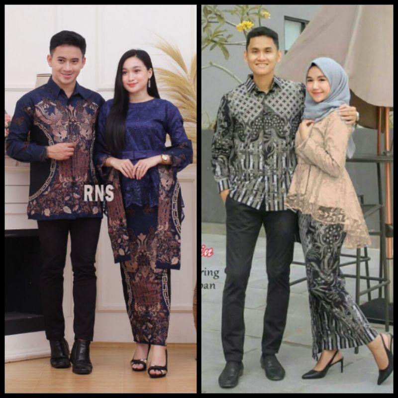 Batik Couple Kebaya Tunangan Pinguin Filya Wisuda Seserahan kondangan