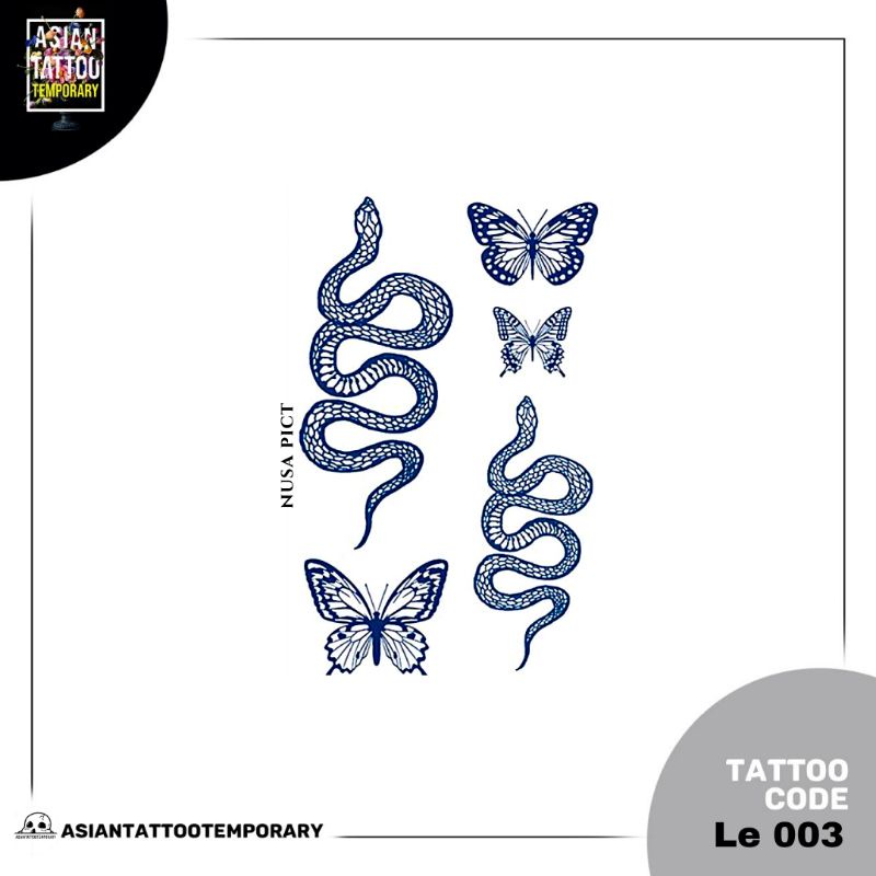 SEMI PERMANEN &quot;HEBI - ULAR - SNAKE&quot; TATO TAHAN LAMA MAGIC TATTOO