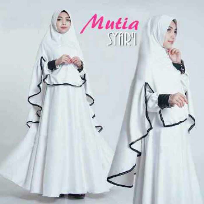 PROMO    Mutia syari ( gamis putih )