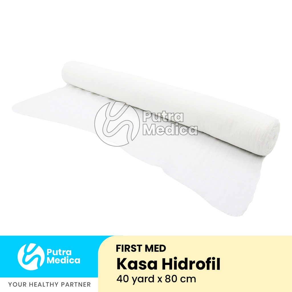 First Med Kasa Pembalut Hidrofil Gaas 40 yards x 80cm - 1 Roll / Kain Kassa Perban