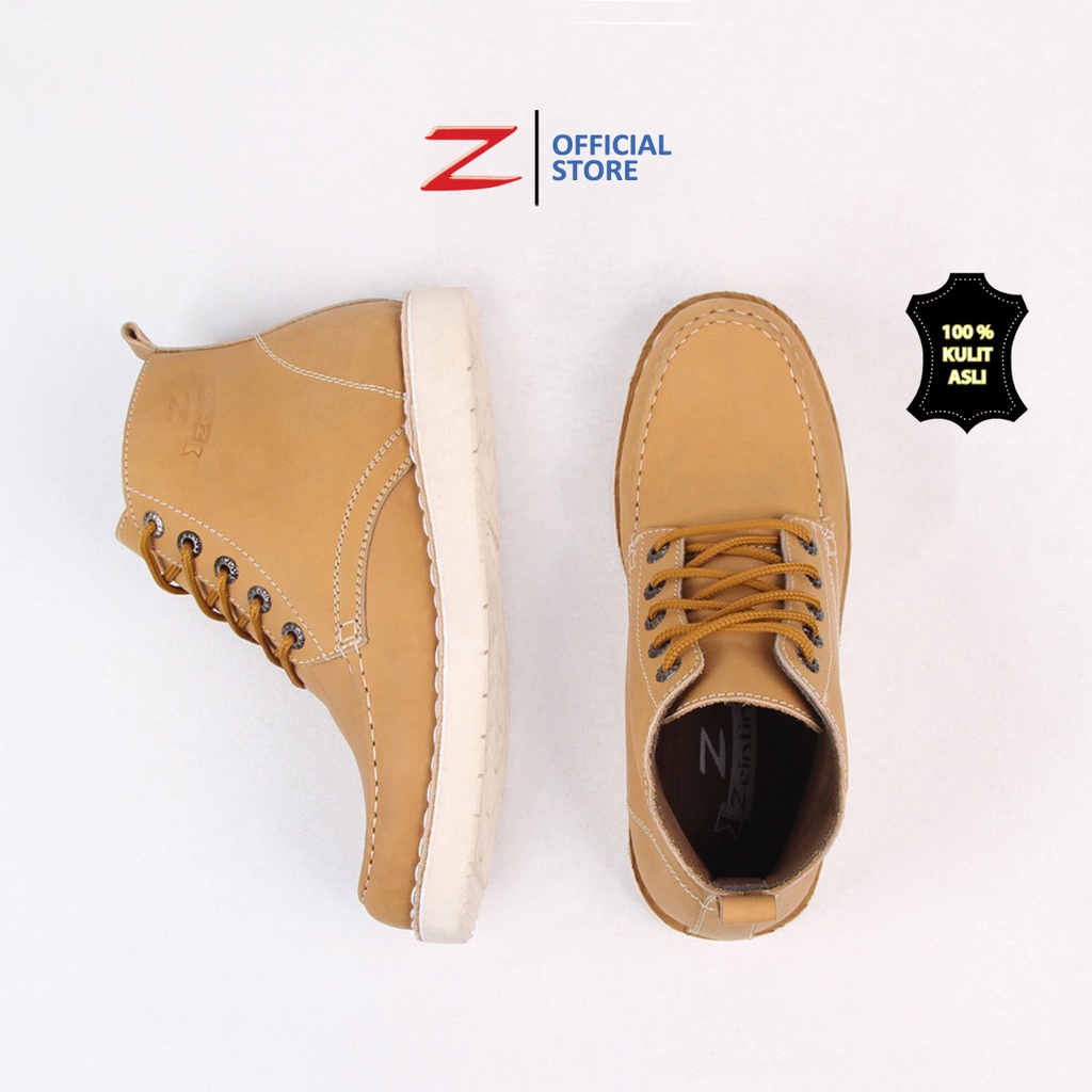 Zeintin - Sepatu Boots Pria Bahan Kulit Asli Berkualitas Sepatu Boots Touring Pria Tampil Elegan Original Zeintin LA