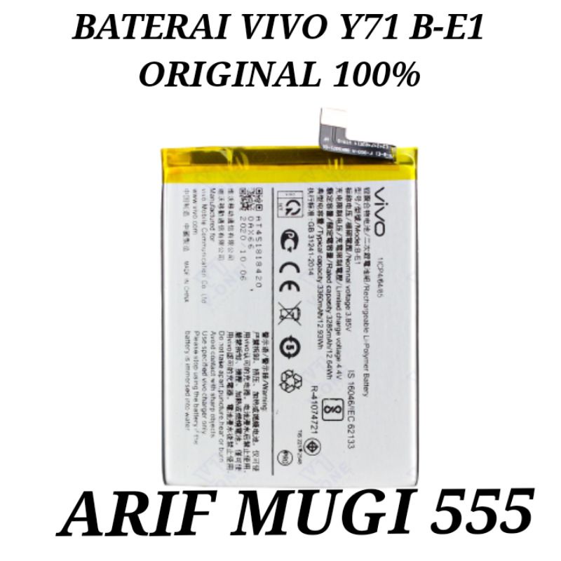 Baterai Battery Batrai Vivo Y71 BE1 Batre Batu Baterai Battery Vivo y71 B-E1 Original