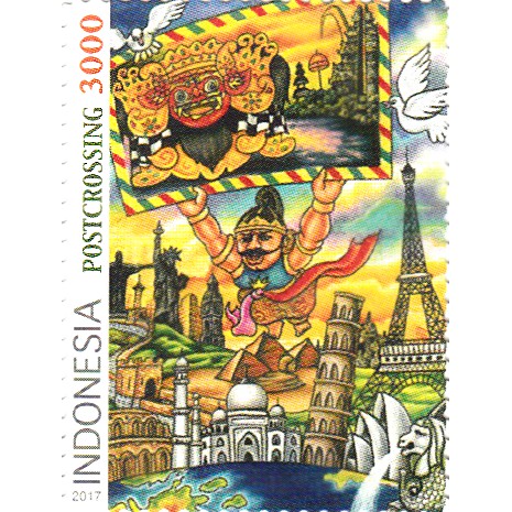 

Prangko / Perangko Indonesia Nominal 3000 Edisi Postcrossing #2